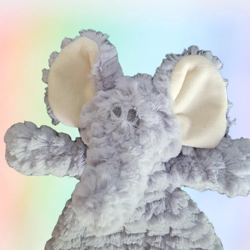 NAT & JULES NAT Jules Elephant Lovey Security Blanky Plush Rattle Purple 13
